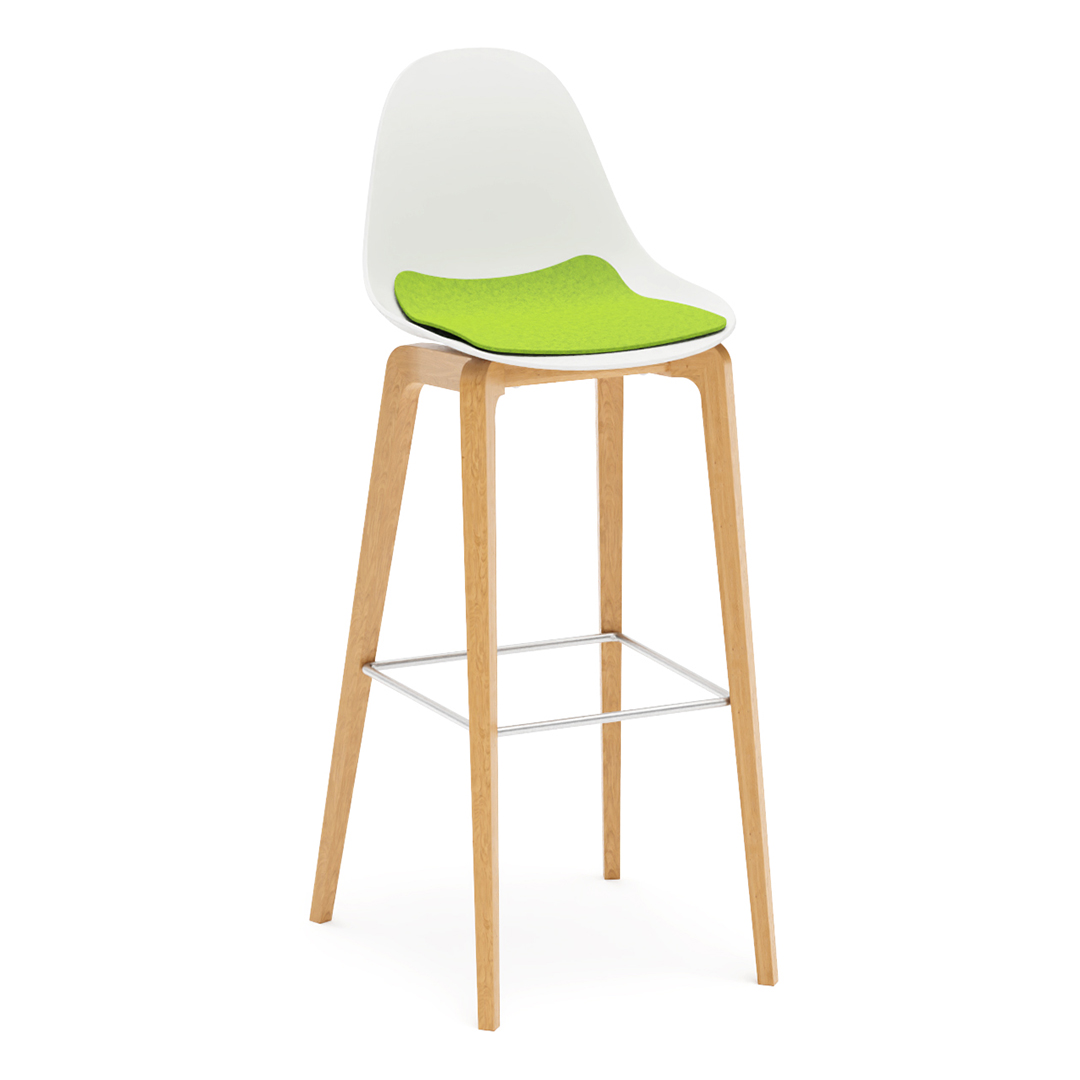 Barhocker Tamo - 11 Schwarz, ohne Filzauflage